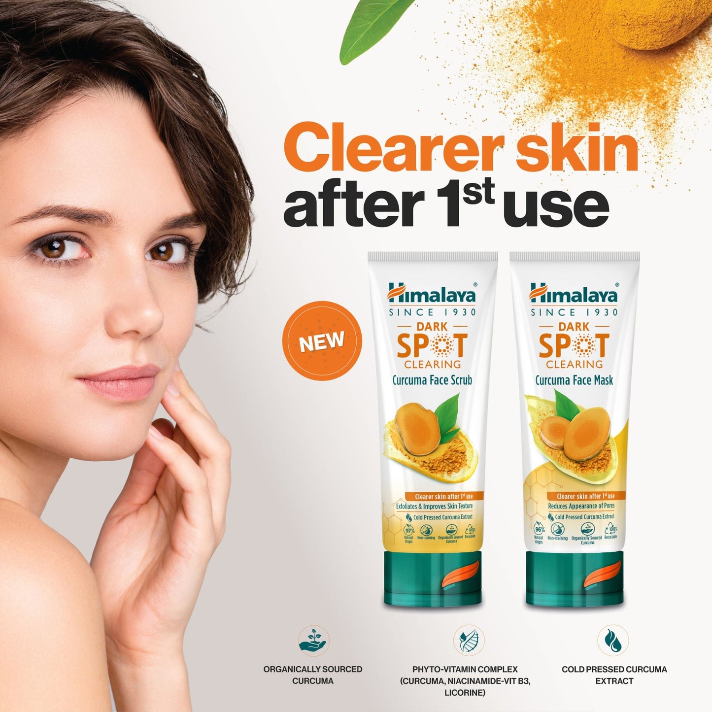 Himalaya Maschera Viso alla Curcuma – Schiarente Macchie Scure