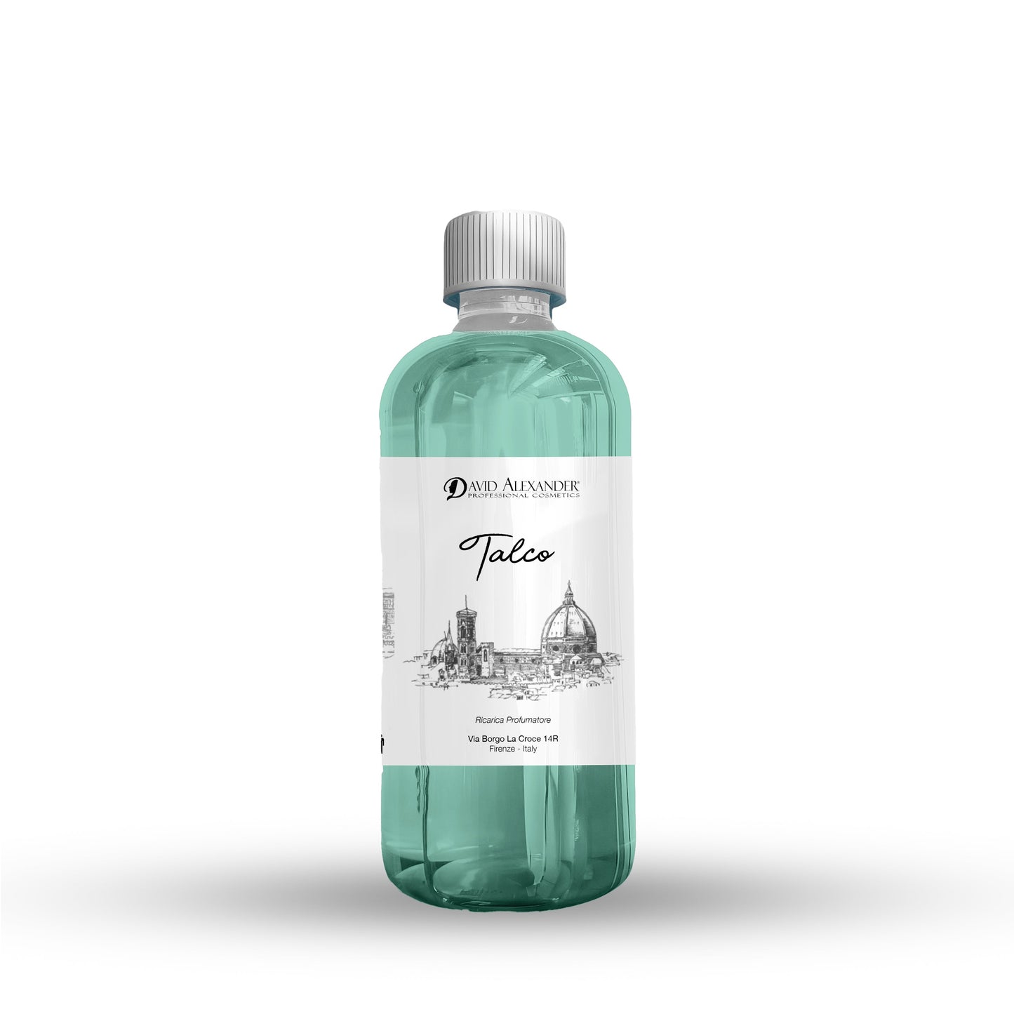 David Alexander Professional Cosmetics  Ricarica Profumatore Talco 500 ml – Fragranza Pulita e Raffinata