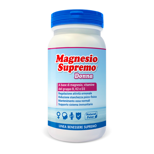 Magnesio Supremo Donna A base di Magnesio, vitamine del gruppo B, vitamina K2 e D3 150 gr