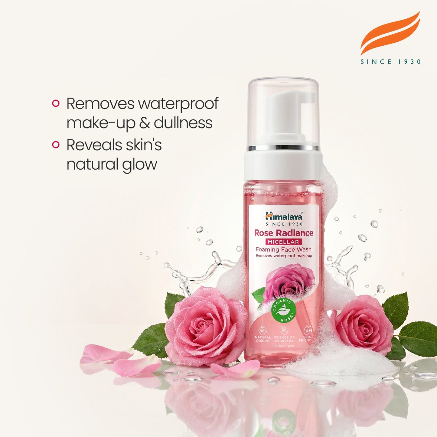 Himalaya Detergente Viso Micellare Schiumogeno alla Rosa Biologica – 150ml