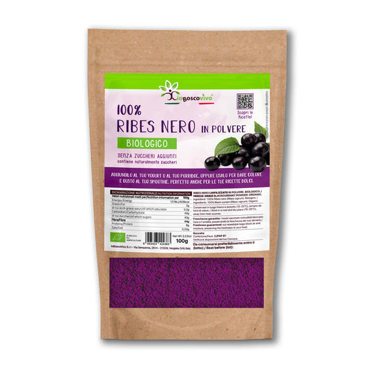 100% Ribes Nero liofilizzato in polvere BIO - 100g