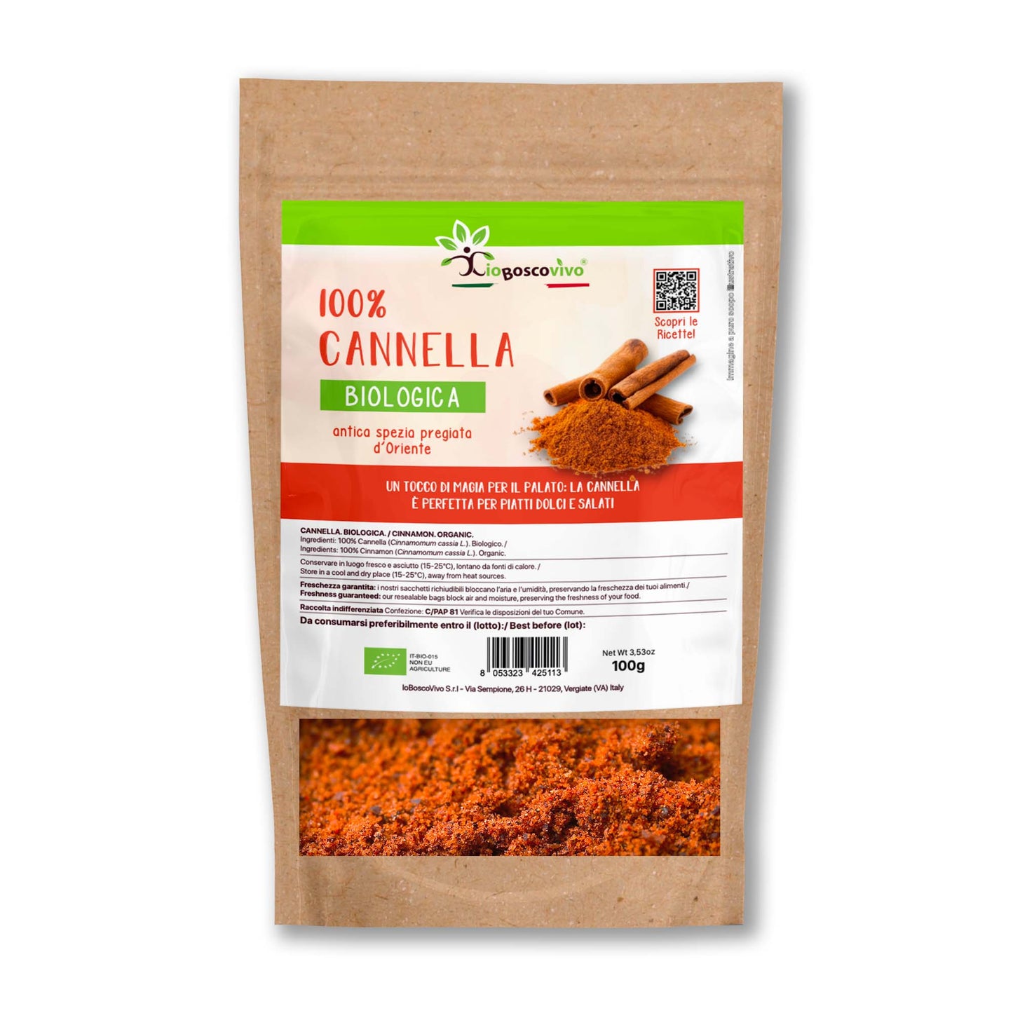 100% Cannella in polvere BIO - 100g