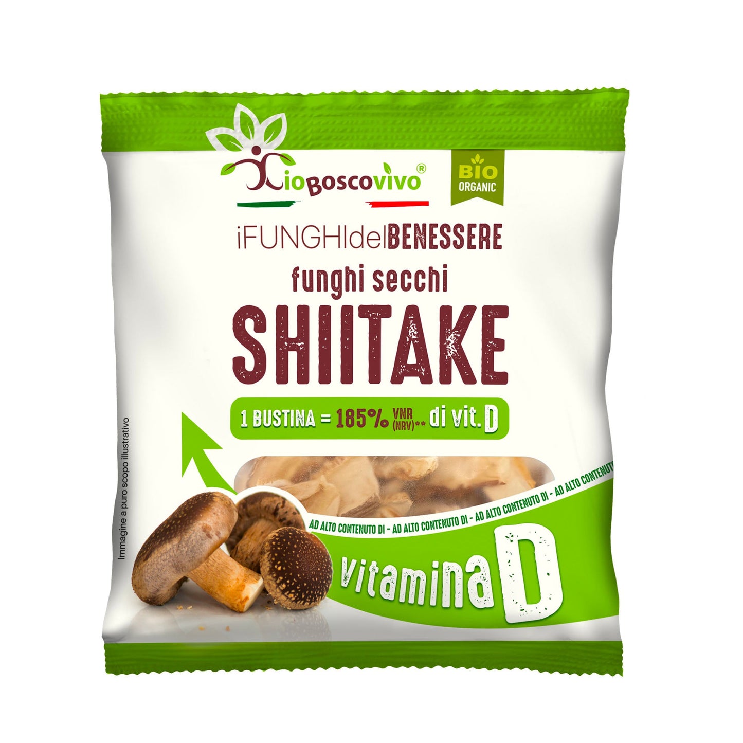 Funghi Shiitake secchi a Fette BIO 8g