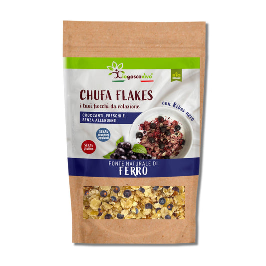 Chufa Flakes al Ribes nero BIO  | Fiocchi da colazione 180g
