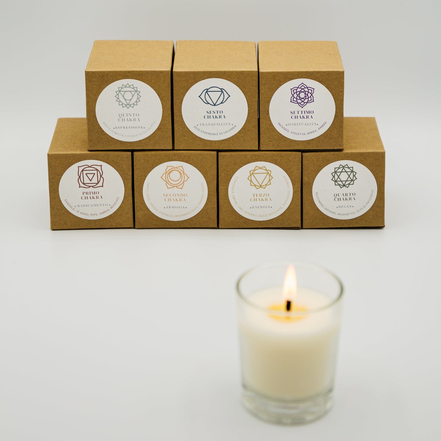 Set Candele 7 Chakra Profumate