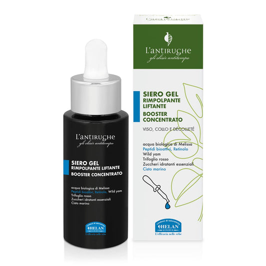 Helan L'Antirughe - Siero Viso Collo Décolleté Antirughe Liftante Gel Skincare Boost Concentrato Rimpolpa con Retinolo Viso e Peptidi Bioattivi Antiage Skin Care Stimola Collagene contro Luce Blu 30ml - Naturopatica shop & therapy
