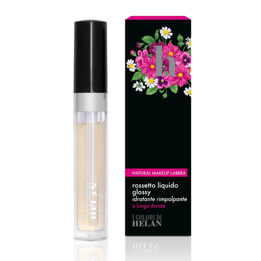 Helan I Colori di Helan - Lucidalabbra Volumizzante per Make Up Lunga Durata, Lip Gloss Labbra Balsamo Idratante con Olio di Ricino e Acido Ialuronico, Lip Oil Bio con Vitamina E Makeup no Sticky, 3ml - Naturopatica shop & therapy