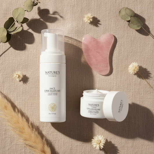 Kit Viso Giorno e Notte ForLongevity Acque Unicellulari Nature's Bios Line + Gua Sha in Omaggio