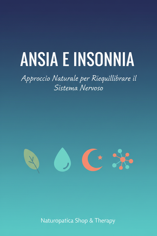 Copertina E-book Ansia e Insonnia - Approccio Naturale per Riequilibrare il Sistema Nervoso