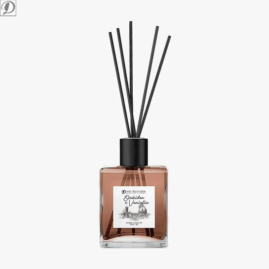 Profumatore per Ambiente Orchidea e Vaniglia – Fragranza Dolce e Floreale con Bastoncini in Bambù