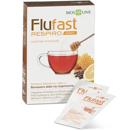 FLUFAST RESPIRO ARANCIA 9 Bustine - Naturopatica shop & therapy