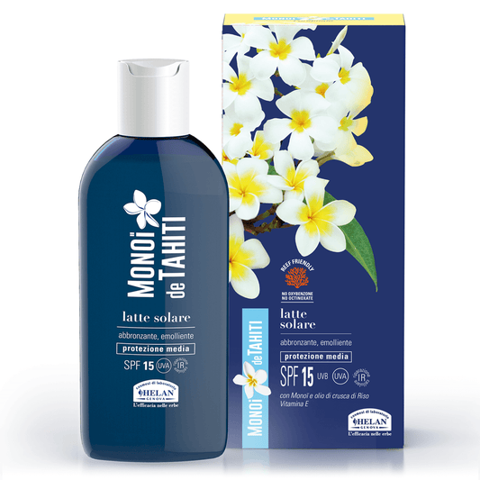 Monoi, De Tahiti, Latte solare spf 15, 200 ml - Naturopatica shop & therapy