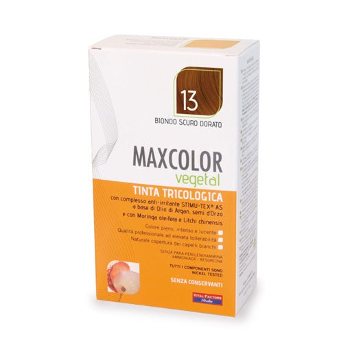 Tinta Maxcolor Vegetal n° 13 biondo scuro dorato - Naturopatica shop & therapy